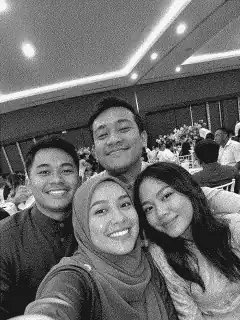 Event guests in monochrome frame two